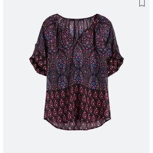 Women's Floral Boho Blouse Top By Fun 2 Fun ~ Size Small